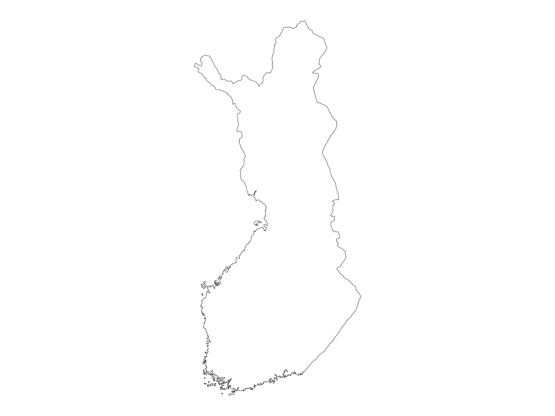 Map of Finland highlighting accelerator locations